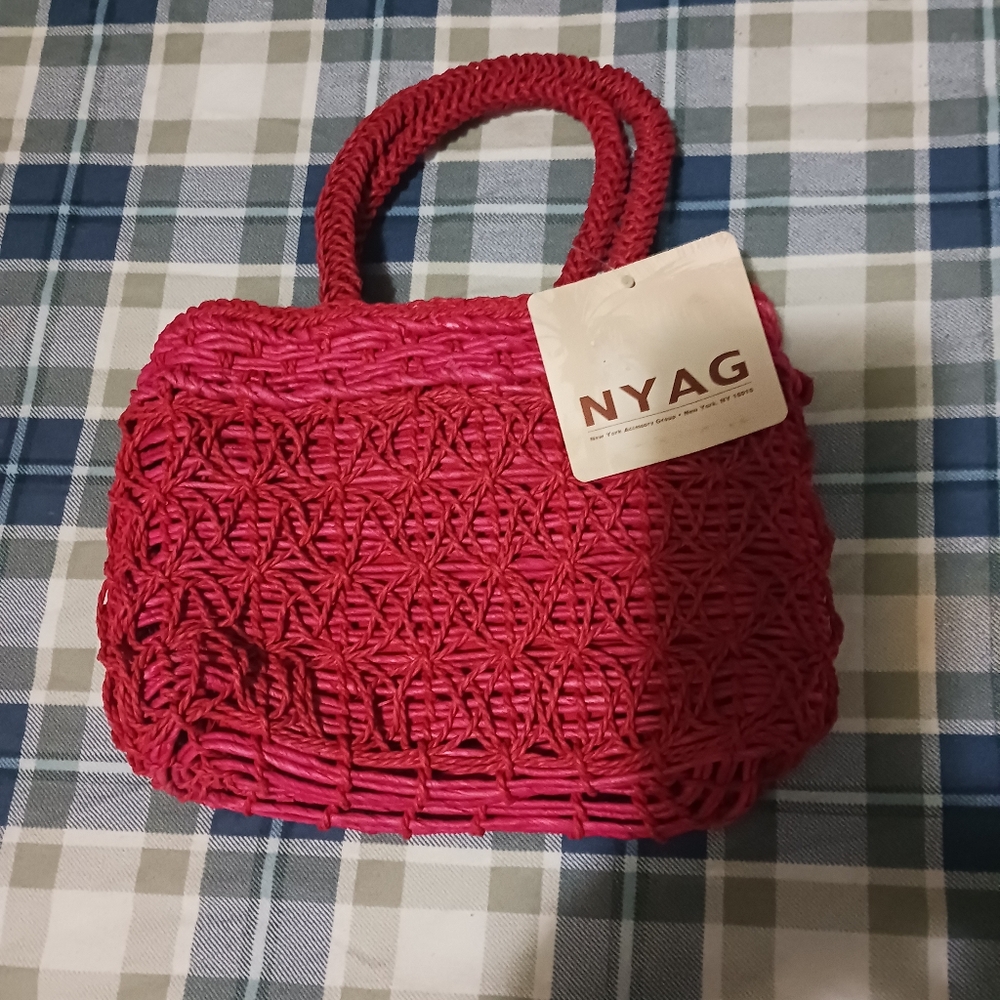 Small,Vintage and Red Handbag; Brand-NYAG